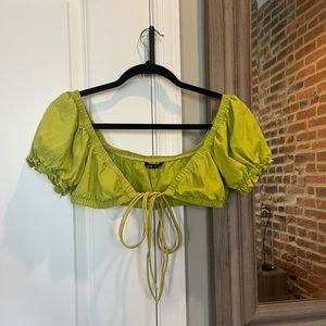 Shein Green Puffy Top